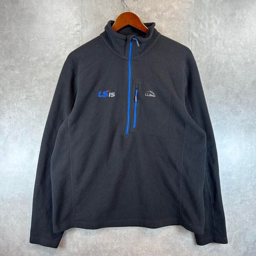 Llbean Men's Black and Grey Sweatshirt